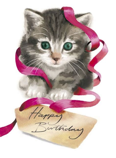 happy birthday cat pictures free|happy birthday cat clip art free.